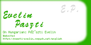 evelin paszti business card